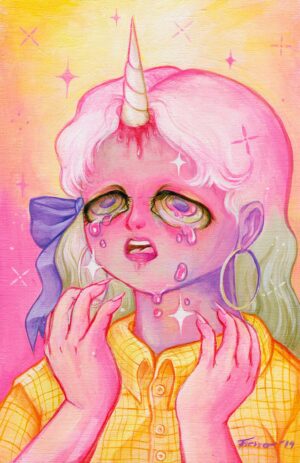 Unicornio llorando