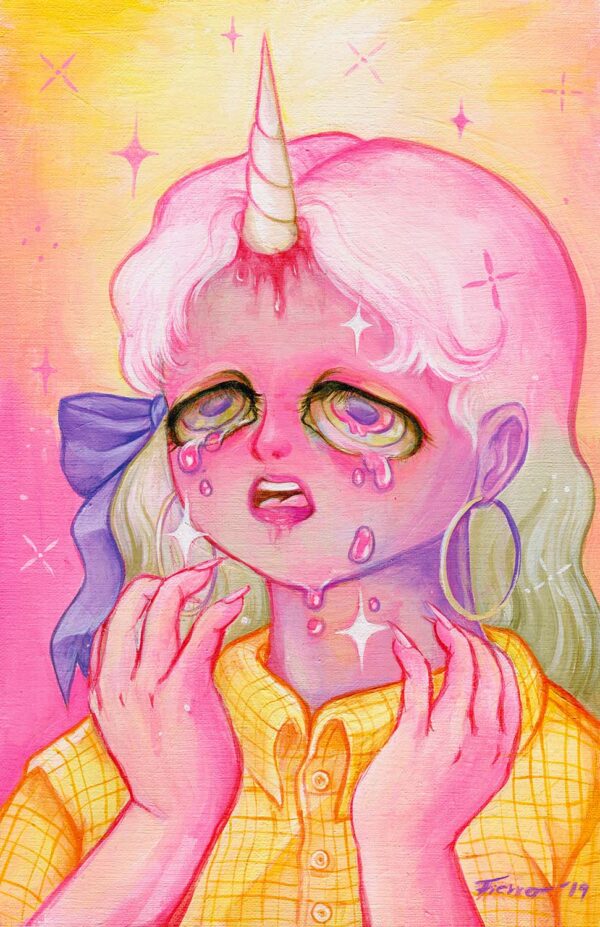 Unicornio llorando